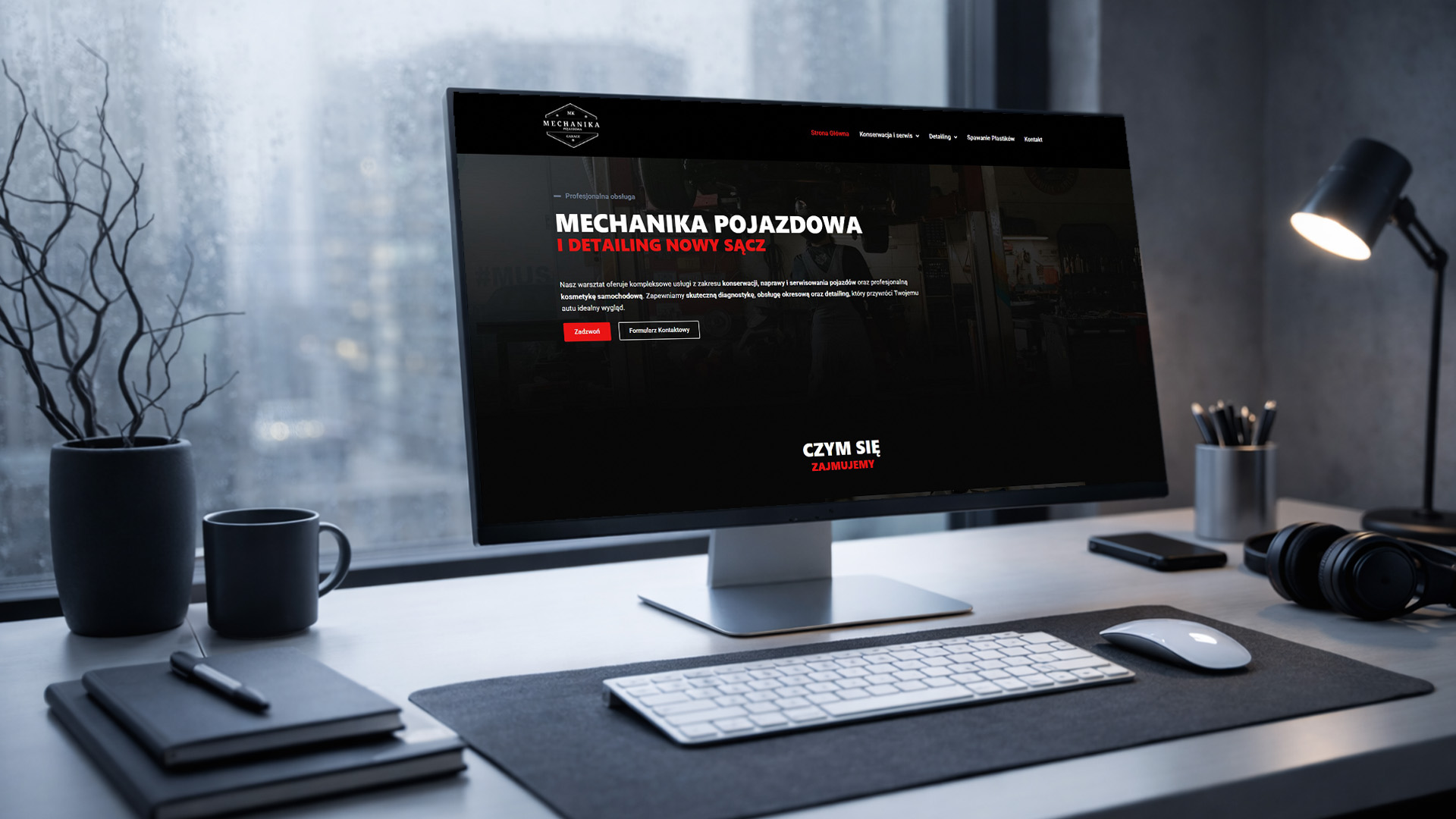 Mockup Mechanika MK - Strona Internetowa Warsztatu Samochodowego