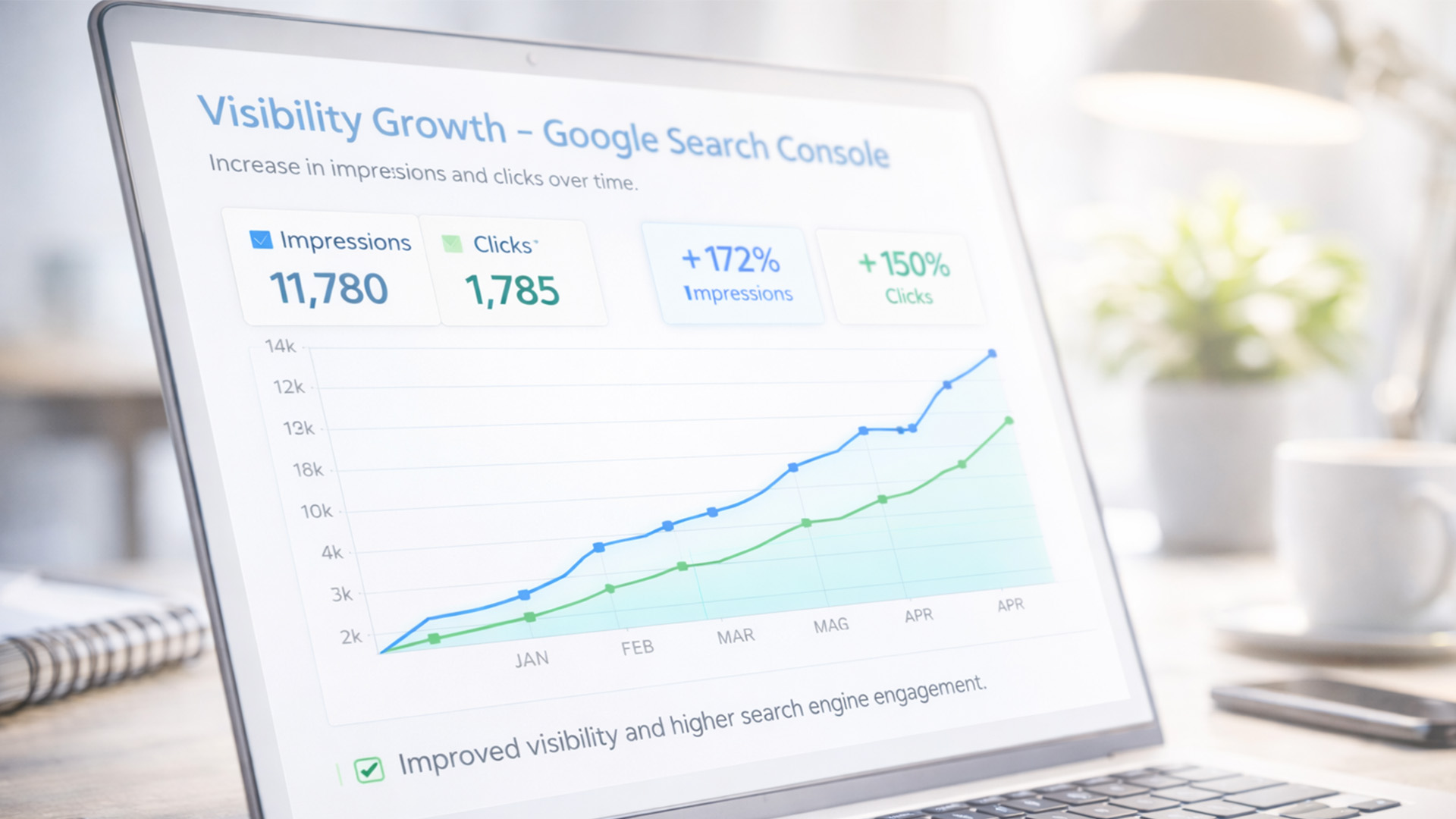 Analiza efektów pozycjonowania strony internetowej w Google Search Console