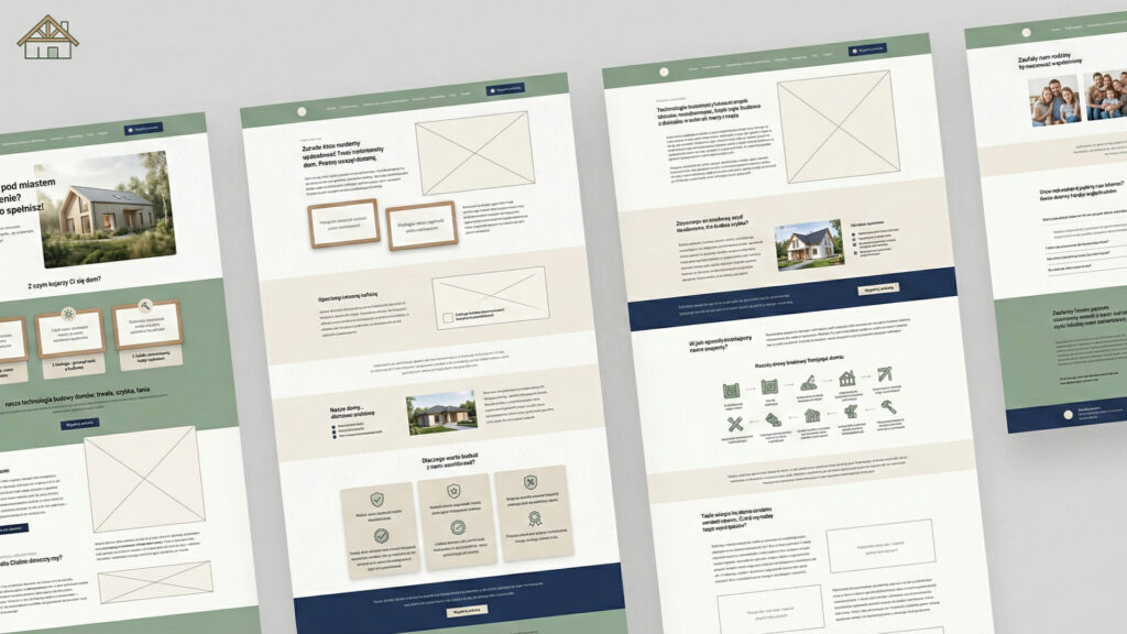 Complete website design with a modern interface view
