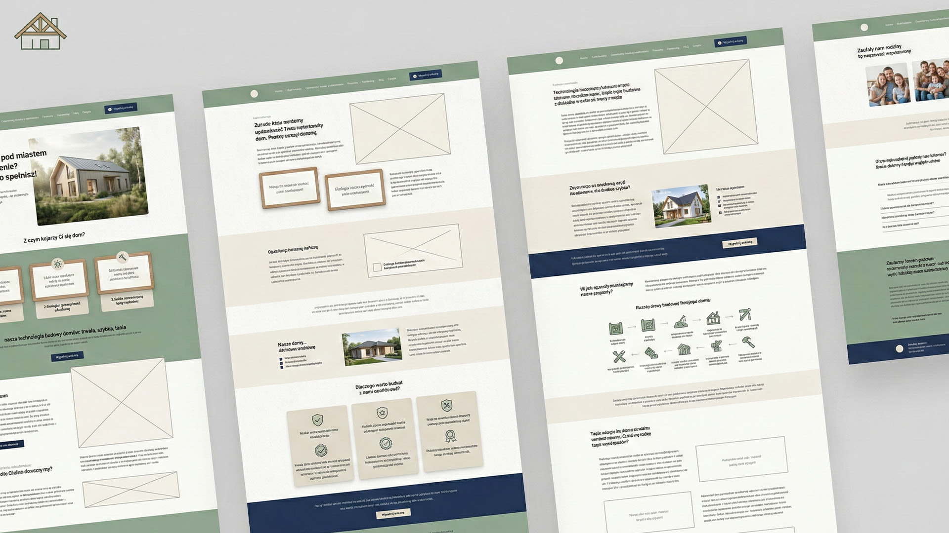 Kompletny projekt strony internetowej z widokiem nowoczesnego interfejsu