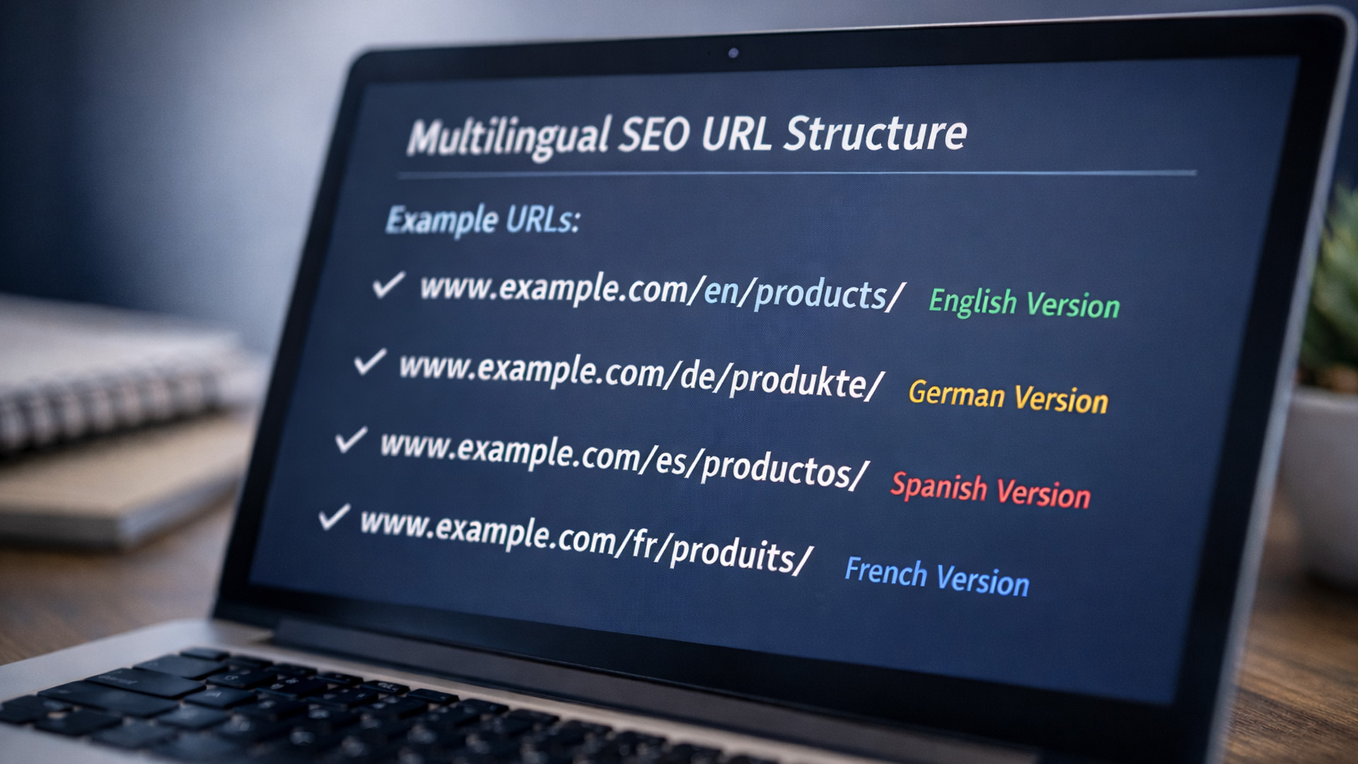 Struktura adresów URL dla wielojęzycznej strony internetowej z oznaczeniami językowymi